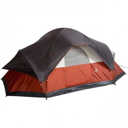 Coleman Red Canyon 8-Person Camping Tent, Weatherproof Family Tent Includes Room Dividers, Rainfly, Adjustable Ventilation, Storage Pockets, Carry Bag, & Quick Setup Tent Red