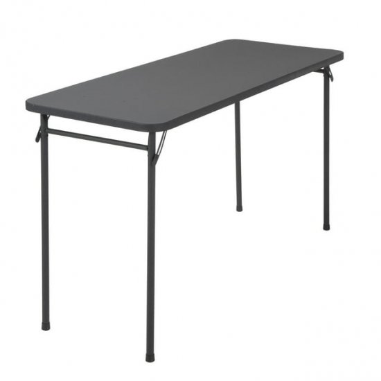 20\" x 48\" Resin Top Folding Table, Black