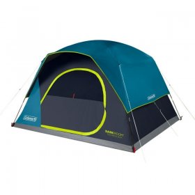 Coleman Camping Tent | 6 Person Dark Room Skydome Tent, Blue