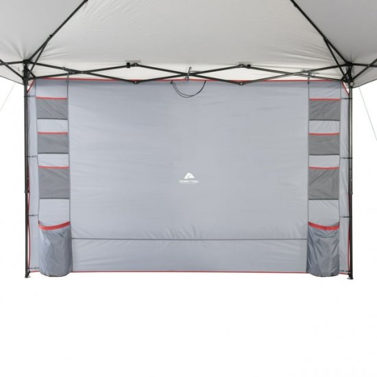 Ozark Trail Shade Wall, 10\' x 6\' with Organizer Pockets for Instant Outdoor Straight-Leg Canopy