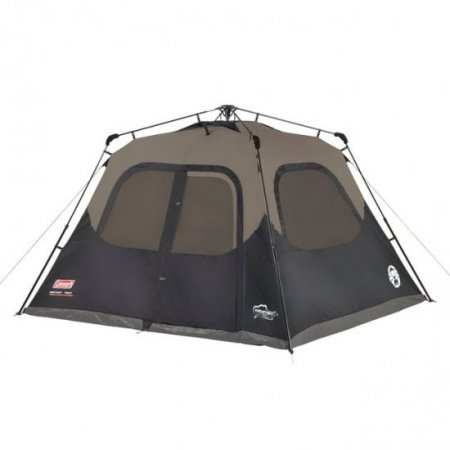 Coleman 6-Person Cabin Camping Tent with Instant Setup, 1 Room, Gray