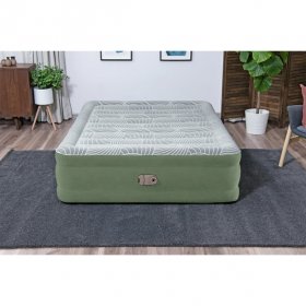 Bestway Fashion Flock Sage 18" Queen Air Mattress with Built-in Pump