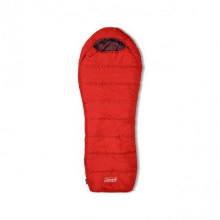 Coleman Tidelands 40-Degree Cold Weather Mummy Adult Sleeping Bag, Red