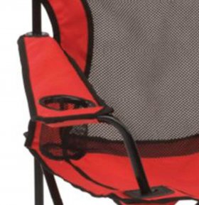 Coleman Broadband Mesh Quad Adult Camping Chair, Red