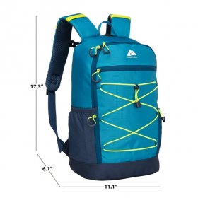 Ozark Trail 20.5 Liter Lightweight Backpack, Fjord Blue, Unisex, Polyester, Adult, Teen