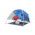 Ozark Trail Sand Island 7.5' x 7.5' Sunshade Beach Tent, with UV Protection and Hidden Pocket