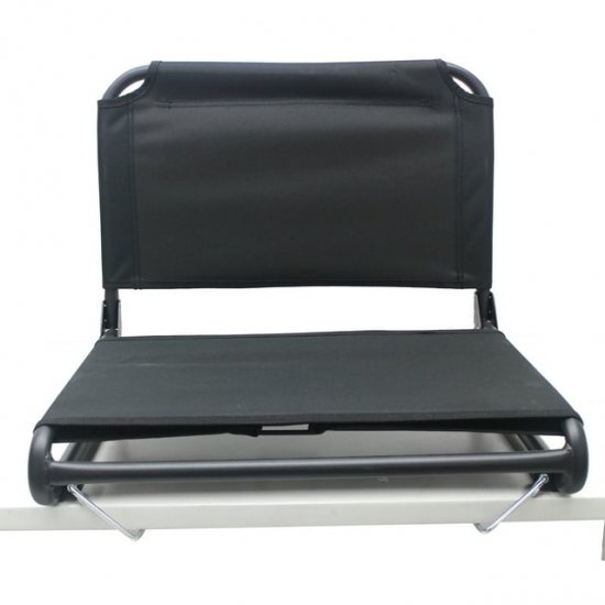 Ozark Trail Extra Wide Stadium Seat with Hooks, Black