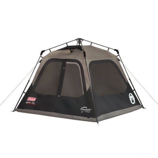 Coleman 4-Person Cabin Camping Tent with Instant Setup, 1 Room, Gray