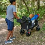 Ozark Trail All Terrain Foldable Push Pull Wagon, 48" Height