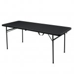 Mainstays 6 Foot Bi-Fold Plastic Folding Table, Black