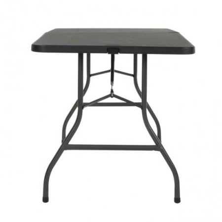 Cosco 6 Foot Centerfold Folding Table, Black (Pack of 2)