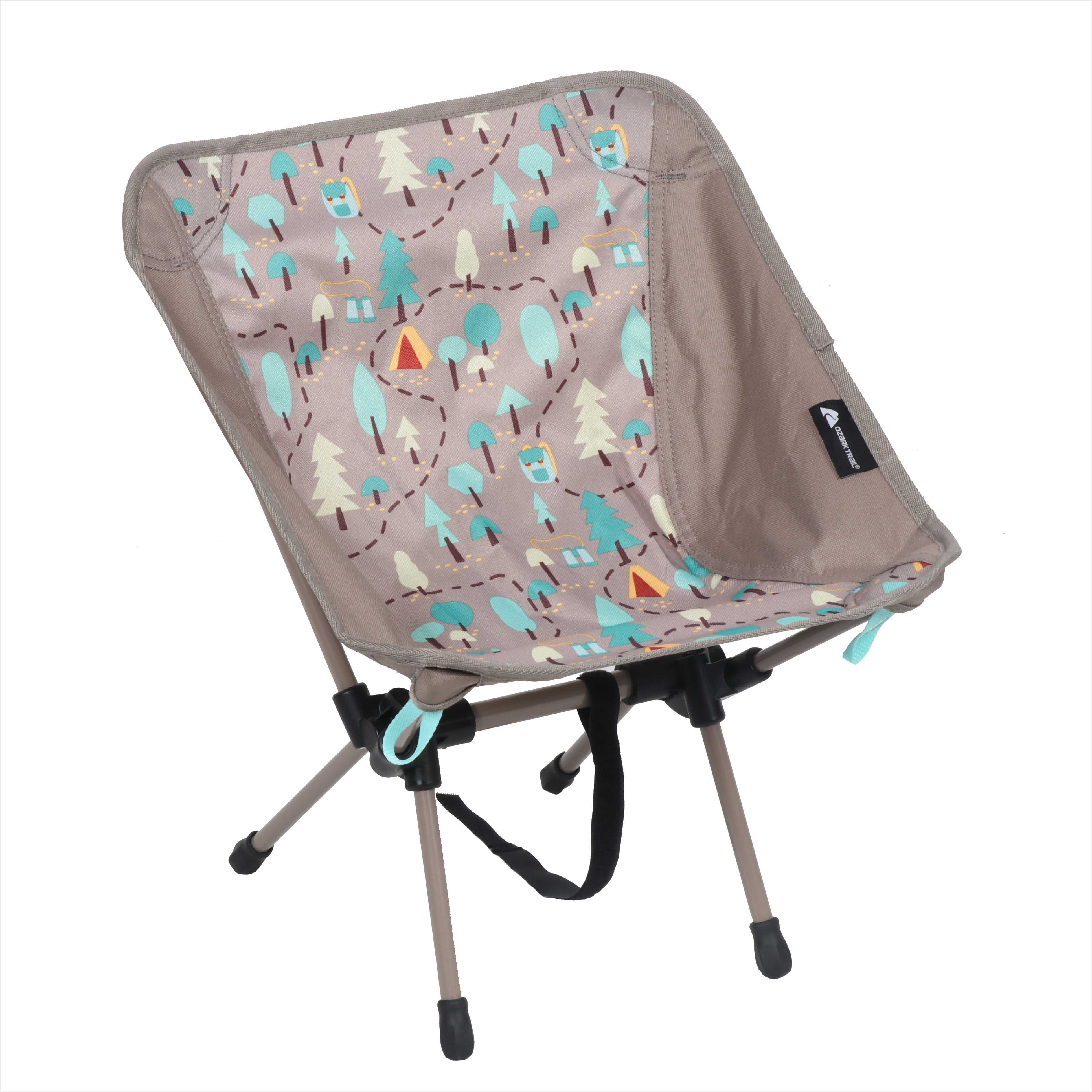 Ozark Trail Kids' Compact Backpacking Chair, Multi-Color, Youth