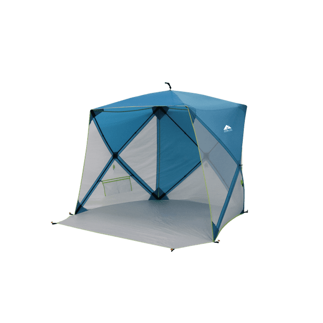 Ozark Trail 6.8 ft x 5.9 ft Pop-up Beach Shelter, Blue