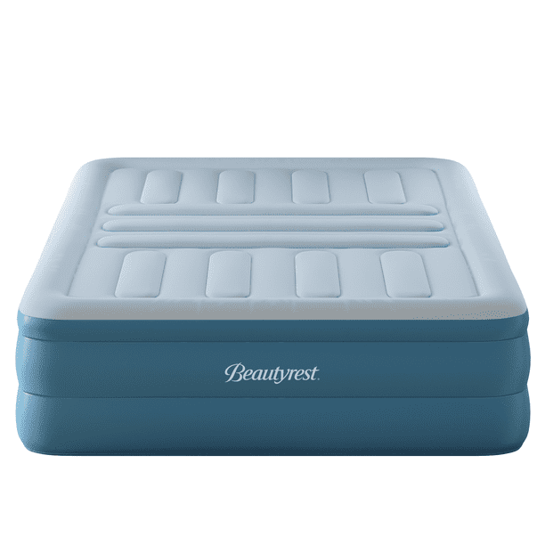 Beautyrest Lumbar Support 18" Inflatable Blow-up Air Bed Mattress with Built-in Pump Queen